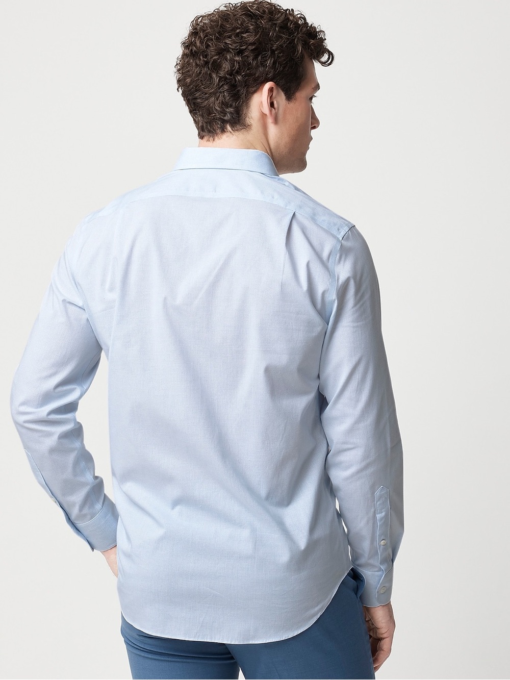 J.Crew Wrinkle-free dress shirt in White Pale Seascape size XL NWT - Picture 5 of 7
